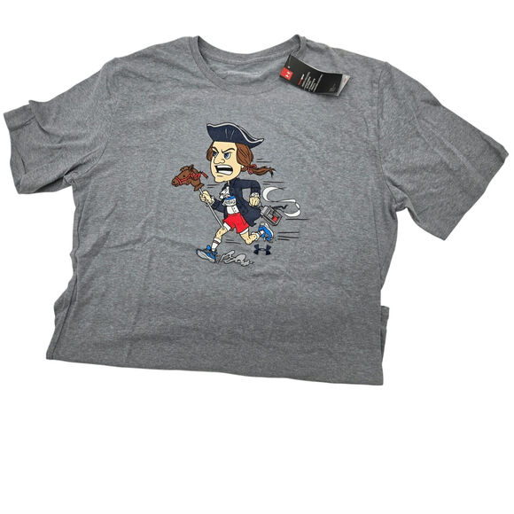 NWT Mens L UNDER ARMOUR TEE BOSTON MARATHON RUNNING TEE - Picture 1 of 4